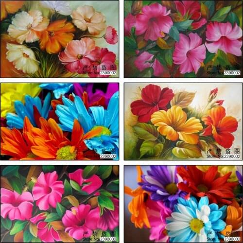 Flowers 3D DIY Diamond Embroidery,5D Diamond Painting, Full Diamonds Mosaic Painted Chrysanthemum Cross Stitch,Needlework,Decor