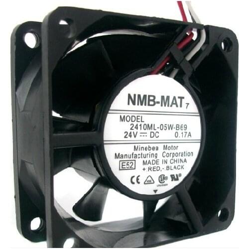 FOR NMB 2410ML-05W-B69 (Stop Alarm) 6025 24V 0.17A Inverter cooling Fan