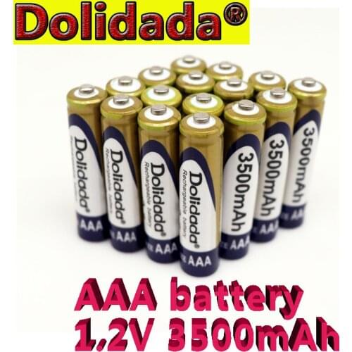 Dolidada 1.2V AAA battery 3500mAh Ni-MH Rechargeable aa Battery For CD/MP3 players, torches, remote controls