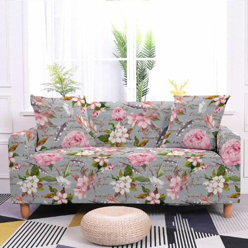 Flower Sofa Slipcovers Elastic Sofa Cover Armchair Slipcovers Dining Chair Slipcovers 3 Seaters Stretch Sofa Bezug Covers