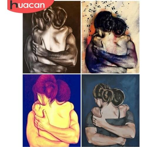 HUACAN Painting By Number Couples Frame Handpainted Canvas Modern Pictures By Numbers Portrait For Home Decor DIY Gift