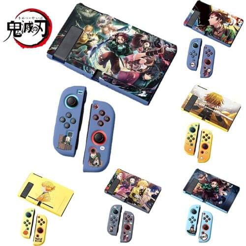 Demon Slayer Switch Game Console Soft Shell Nintendo Protective Cover TPU Cartoon Anime Kamado Tanjirou Soft Shell NS Split 2021