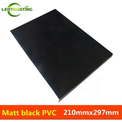 Leotrusting 50sheets A4 Size 210mmx297mm Matt Black PVC Sticker Printing Black Vinyl PVC A4 Adhesive Sticker for Laser Printer