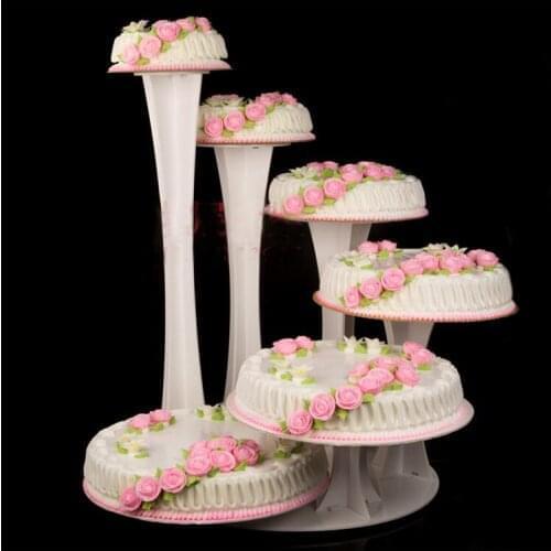 Hot 6 tiers White Wedding cake Stand acrylic cupcake display Wedding Decoration Table Centerpiece