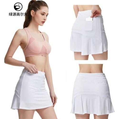 Fashion Golf Short Skirt Womens Sports Quick-drying Skirt Golf Skirt Stretch Elastic Waist Culottes Large Size Thin Ball Skirt