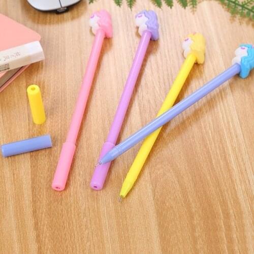 20 PCs Student Gel Pens Set Creative Cartoon Unicorn Neutral Pen Student Writing Supplies School Office Stationery Wholesale