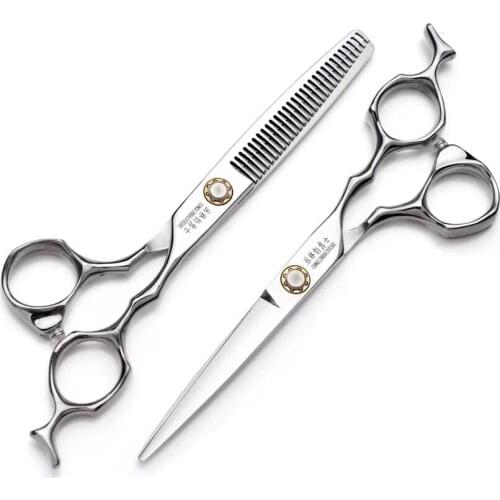 6 Professional Hair Salon Structure Scissors Set Cutting Barber Haircut Thinning Shear Scissors Hairdressing Hair Tools Scissors