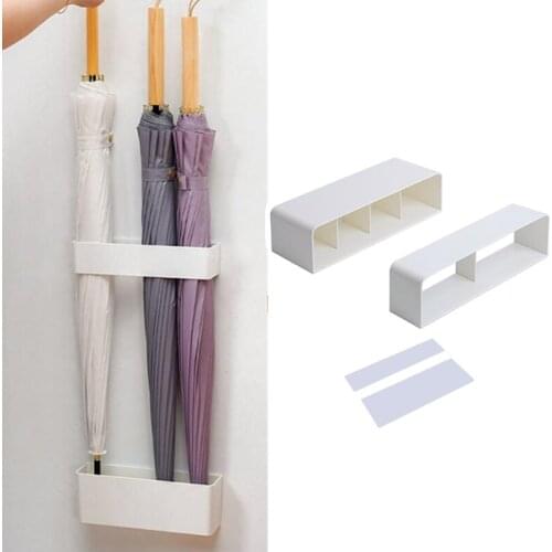 Wall Mounted Umbrella Storage Rack Adhesive Wall Umbrella Clip Holder Racks Storage Hanger Organizer for Office Home Organizer