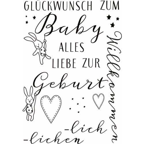 German Baby Transparent Clear Silicone Stamp/Seal for DIY scrapbooking/photo album Decorative clear stamp A518