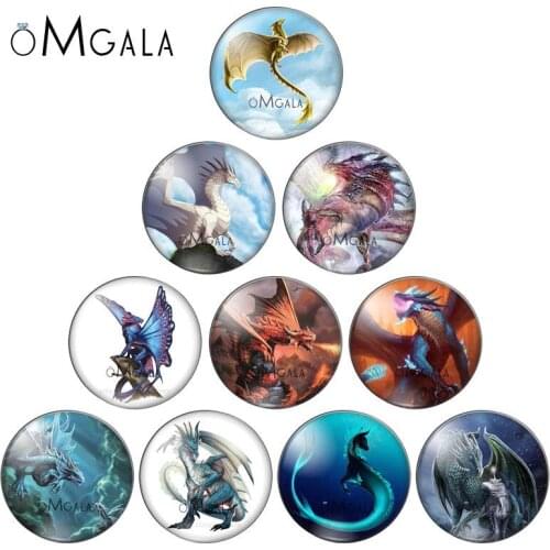 Steampunke Dragon Beast eye10pcs mixed 8mm/10mm/12mm/18mm/20mm/25mm Round photo glass cabochon demo flat back Making findings