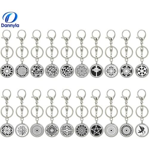 Wholesale And Retail Crystal Stainless Steel Lobster buckle Aromatherapy Diffuser Keychain AB141-160-Y02