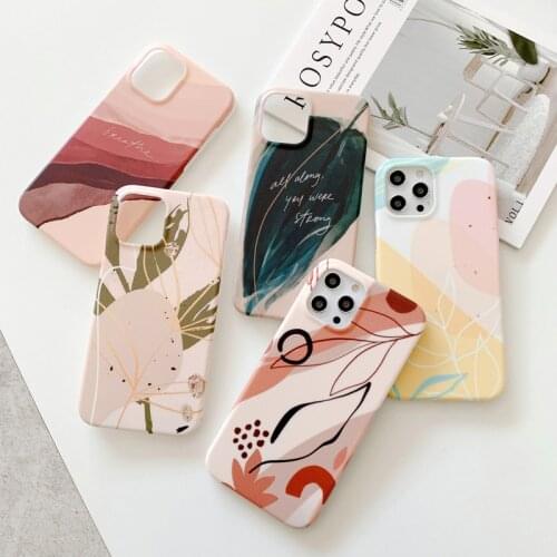 Moskado Art Watercolor Phone Case For iPhone 12 Pro 11 Pro Max X XR XS Max SE 2020 7 8 Plus SE 2020 Soft IMD Silicone Back Cover