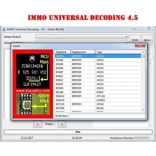 RIOOAK IMMO Universal Decoding 4.5 Remove Car Alarm System Immobilizer System Work with UPA USB WELLON Series VP/GP Galep