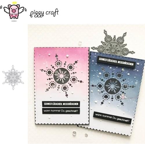 Piggy Craft metal cutting dies cut die mold Round hole snowflake Scrapbook paper craft knife mould blade punch stencils dies