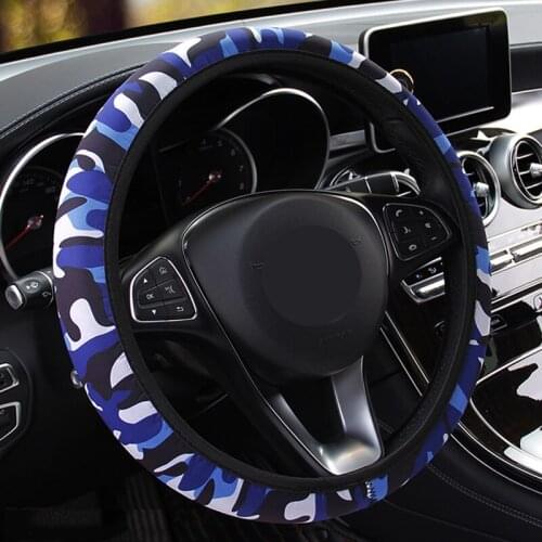 Camouflage Design Car Steering Wheel Cover Cool Style Interior Universal Car-styling for 37-38cm Steering Wheel Cover Cute