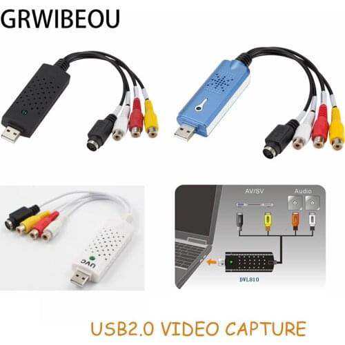 USB 2.0 Video Capture Card Converter TV Audio DVD DVR VHS For Window 7/8/10 Protable PC Record capture Adapter