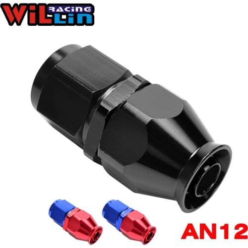 WILLIN - AN12 Straight Aluminum PTFE Swivel Hose End STR For PTFE Oil Fuel Line Adapter Fitting TP6000-12
