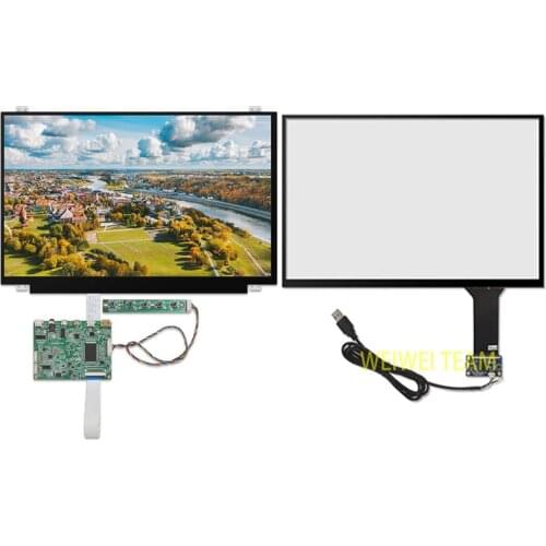 Wisecoco FHD 15.6 Inch 1920X1080 IPS LCD Screen Capacitive Touch Panel Edp 30 Pin Driver Board Type-c Earphone NV156FHM-N42