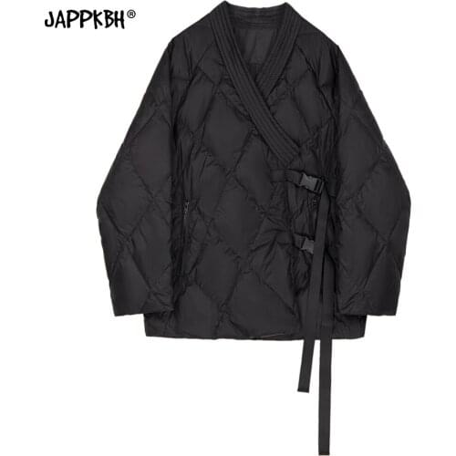 Jacket Women 2020 Casual Thick Warm Autumn Winter Long Coat Female Loose Long Sleeve Parkas Vintage Oversized Diamond Outwear