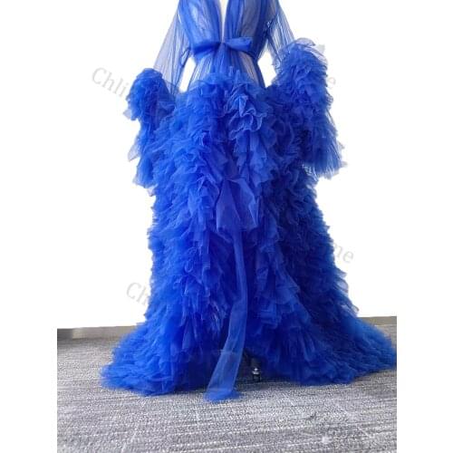 Ladies nightgown see-through long skirt mopping the floor fluffy photography fashion style Ladies nightgown see-through long