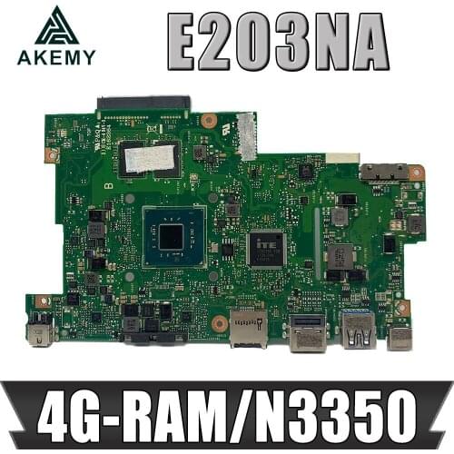 1-10 PCS Akemy Motherboard For Asus E203N E203NA E203NAS E203NAH E203M E203MA Laotop Mainboard 4G-RAM/N3350 No With SSD