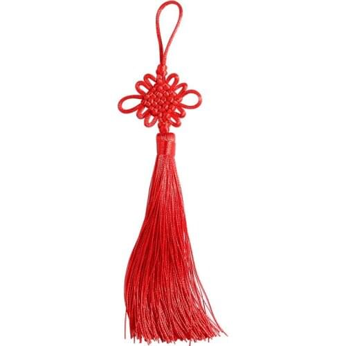10pcs/bag Rayon Silk Tassel Chinese Knot Cotton Key Tassels for Car Hanging Pendant Bag Ornaments Diy Handmade Jewelry