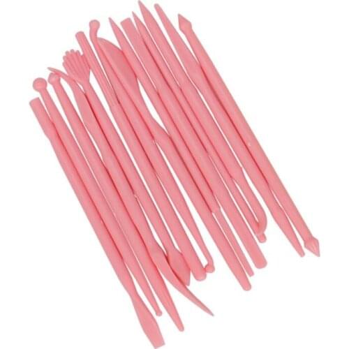 14pcs/set Plastic Clay Sculpting Set Cake Decorating Tools Set for Shaping Clay Playdough Tools Toys Polymer Modeling Clay Tools