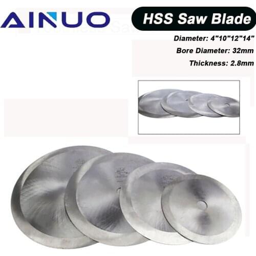 4/10/12/14" HSS Circular Saw Blade Metal Cutting Discs Cutter Power Tool for Canvas Rolls Copper Pipe