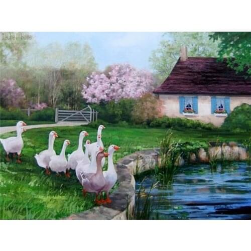 Diamond Embroidery Diy Diamond Painting Cross Stitch Kits Diamond Mosaic Country farmhouse Full Square Diamond Embroider CS204