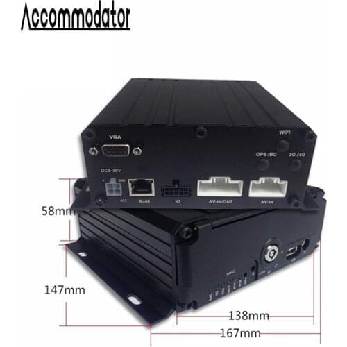 Vehicle Car Trailer Truck Taxi School Bus HDD SD Card 6 Channels AHD 1080P Mobile DVR
