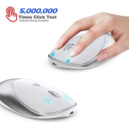 Bluetooth-compatible 5.0/3.0 Wireless Mouse Three Mode BT USB Rechargeable Mouse Silent Mice for Laptop Mac