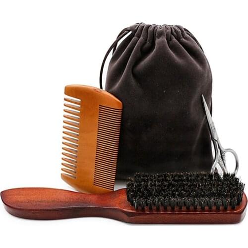 Beard Comb Set Beard Oil Head Shape Beard Comb Brush Care Beard Oil Tool Beard Comb Set Professional