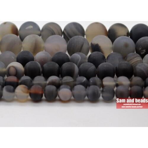 Natural Stone Dull Polish Matte Dream Lace Agates Round Loose Beads 6 8 10 12MM Pick Size For Jewelry Making DLB51