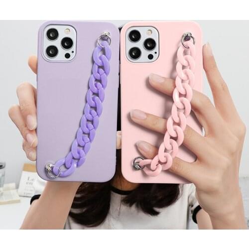 Bracelet Wriststrap Phone Case For iPhone 11 12 Mini Pro Max 7 8 6 6S Plus SE 2 Cover For iPhone XR X XS 11 Pro Max Chain Fundas