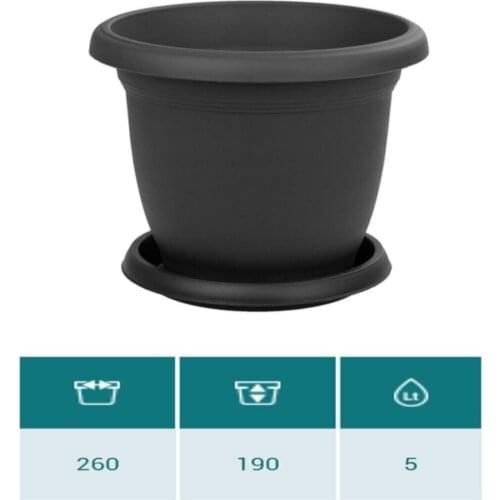 Flower pot 5 Liter Anthracite