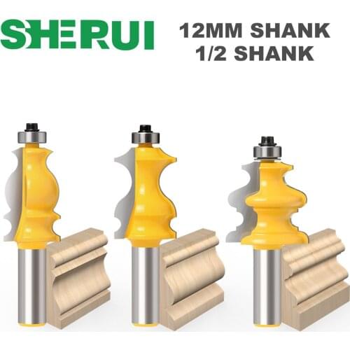 1pc 12mm 1/2inch Shank Special Moulding Handrail Wood Router Bit Woodworking Milling Cutter for Wood Machine Tools