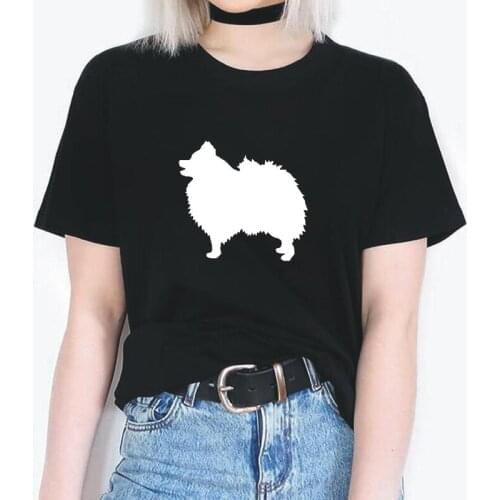 Pomeranian Dog Printed T Shirt Women Tops Casual Funny Tshirt Summer Animal Short Sleeve Harajuku Tee Shirt Femme Camiseta Mujer