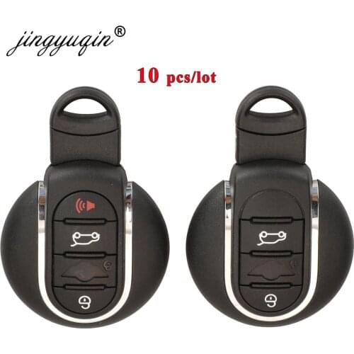 Jingyuqin 10pcs Car Remote Smart Key Fob Shell Case For BMW MINI Cooper F55 F56 F57 F54 F60 Auto Keyless Cover