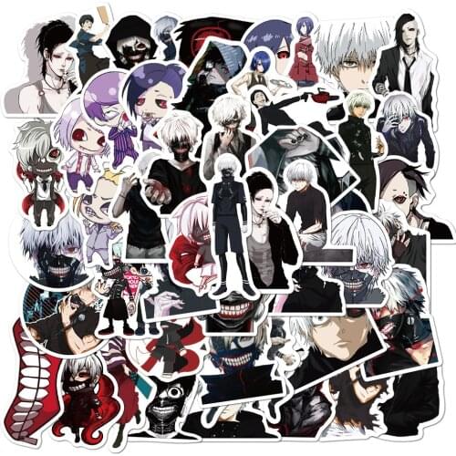 10/30/50PCS Classic Tokyo Ghoul Anime Stickers DIY Motorcycle Travel Luggage Phone Guitar Laptop Cartoon Decals Sticker Toy Gift