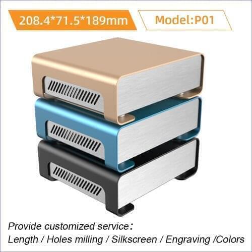 PC Enclosure Junction Box Sheet Metal Bending Aluminum Case Custom Service P01 208.4*71.5mm