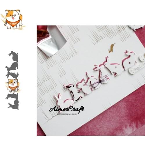 Rabbit Animal Metal Cutting Dies Stencils For DIY Scrapbooking Album Paper Card Decorative Craft Embossing Die Cuts New 2019