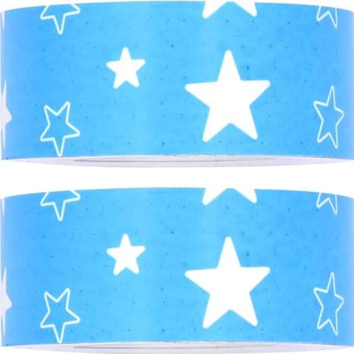 Cartoon Series Label Maker Tape 2 Rolls Self-Adhesive Label Tape 0.59 Inch Waterproof for LR20C/LK5C/LR-RK1C Label Printer