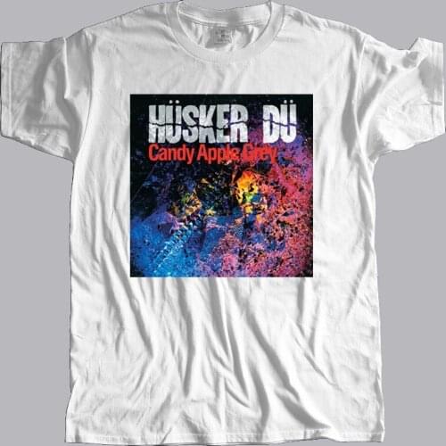 Cotton Tshirt mens summer Tops Husker Du Zen Candy Aplle Grey Band Arcade Mens BLACK T-SHIRT summer teeshirt plus size