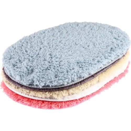 Non-slip Bathroom Mats Memory Foam Bath Rug Ellipse Mats Soft Water Absorption Bath Mats Toilet Floor Doorway Rug Thick Carpets