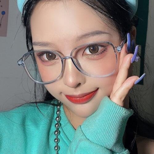 Retro Anti Blue Ray Computer Glasses Women Round Eye Glass Blocking Fashion Eyewear Optical Frames Flat Mirror Sunglasses