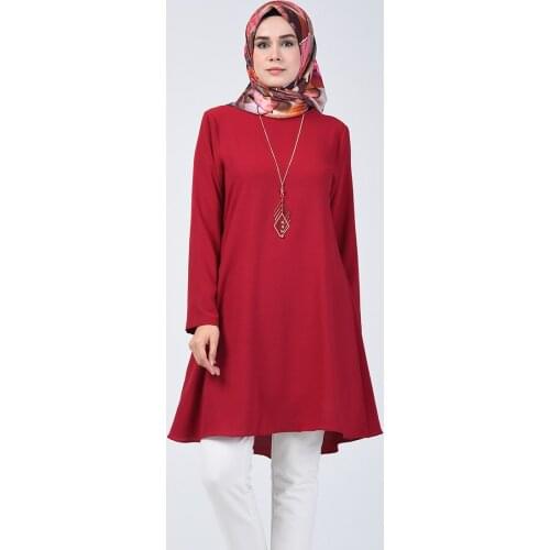 Minahill Plain Tunic with Necklace Cherry 0051-10