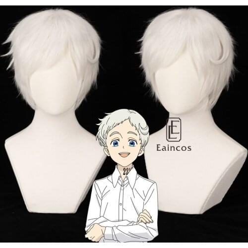 Anime Yakusoku no Neverland The Promised Neverland Norman Cosplay Wig Short Wigs Heat Resistant Synthetic Hair