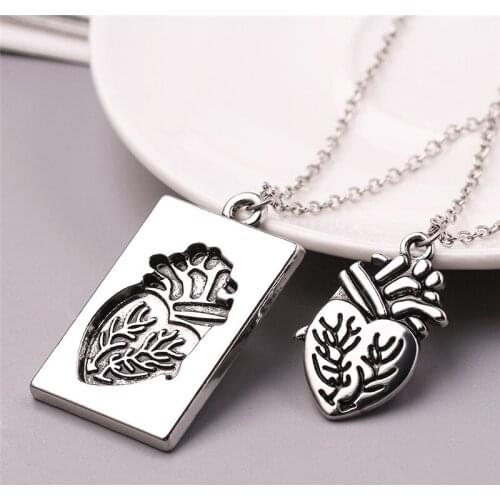 Puzzle Jewelry Couple Collares Anatomical Heart Necklace Women Valentine Day Gift Stainless Steel Bijoux Femme 2021