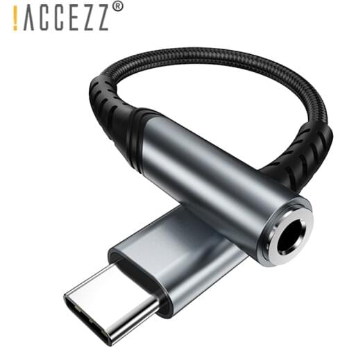 !ACCEZZ DAC Type C to 3.5mm Adapter Aux USB C Male To 3.5 Headphone Jack Female Audio Cable for Xiaomi Mi8 iPad Pro Samsung S20