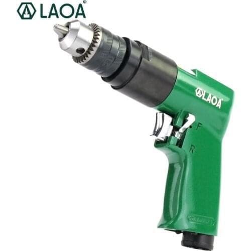 LAOA 3/8" Air Drill Pneumatic Pistol Style Pneumatic Impact Drill Positive and Negative High Speed Drilling Machine Air Tool